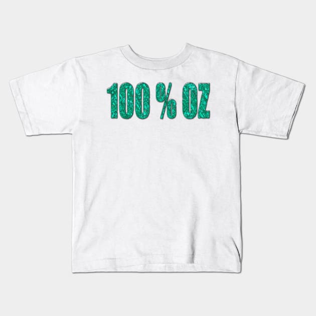 Aqua 100 percent OZ Kids T-Shirt by Julie Vaux